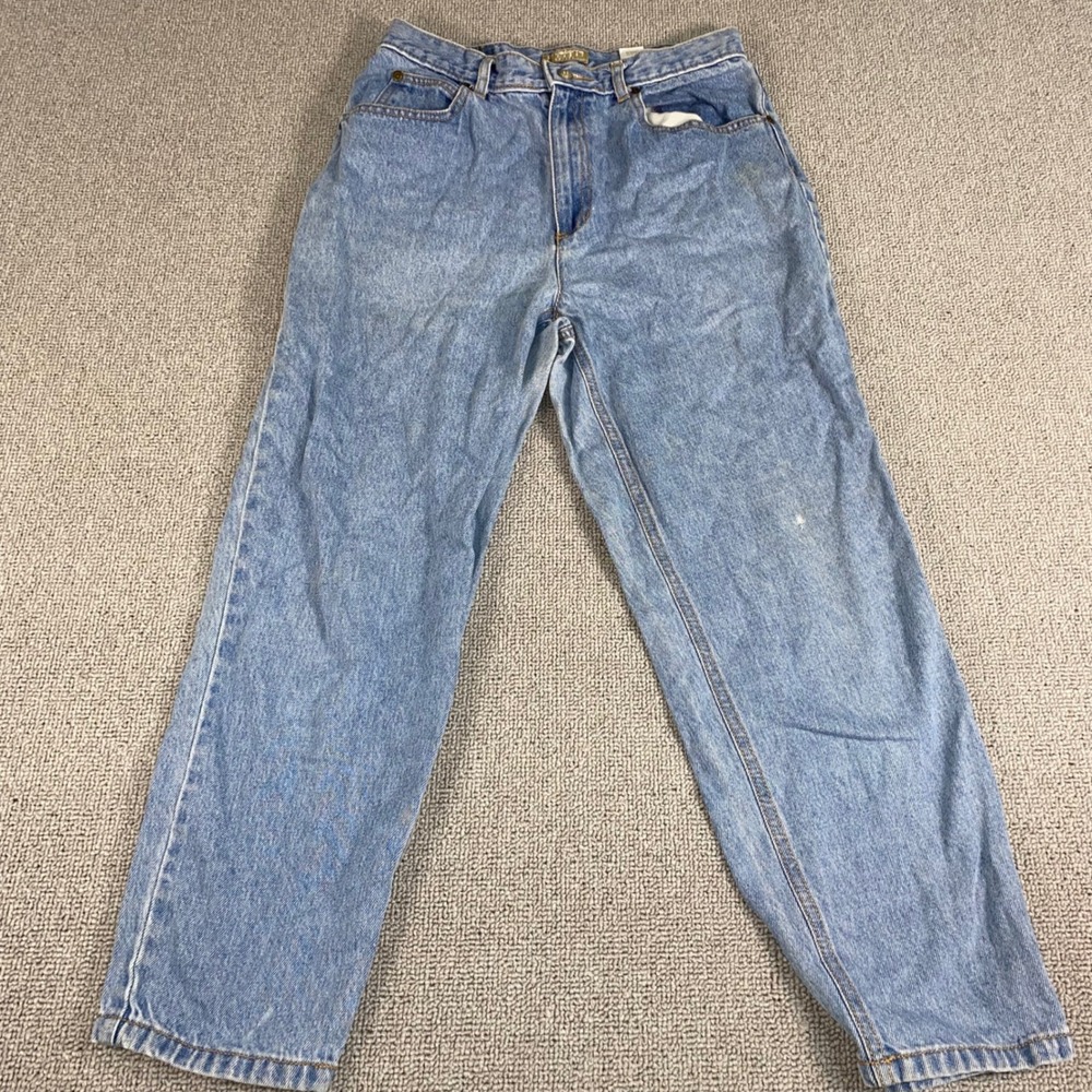 Liz Claiborne Lizwear Petite Jeans Womens 12 Light Wash High Waist Denim Vintage